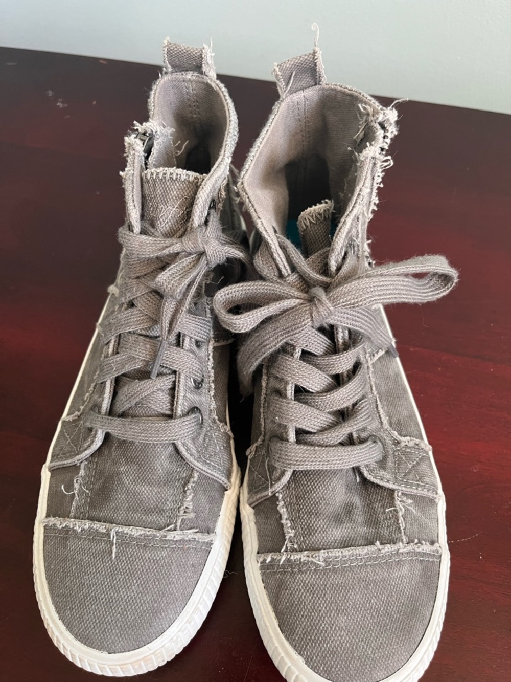 Blowfish Gray High-Top Canvas Sneakers